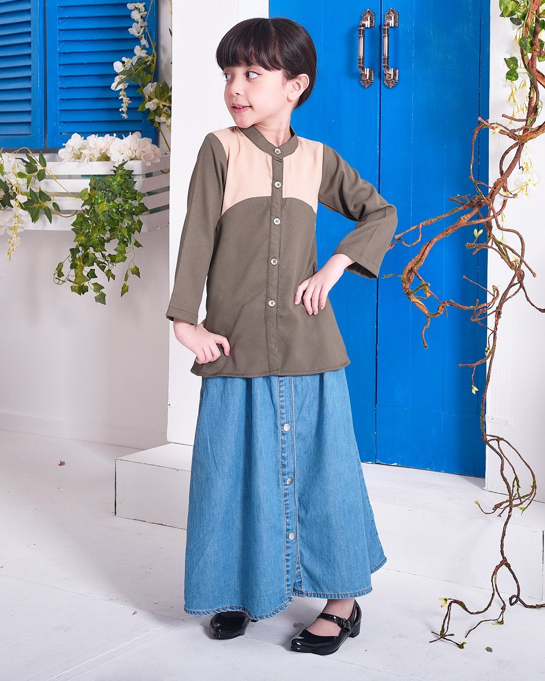 Tunic Rhonda Kids - Olive Green