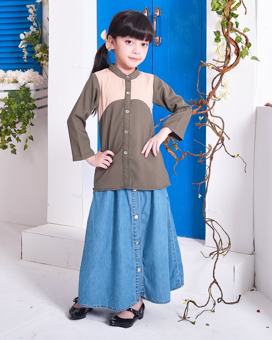 Tunic Rhonda Kids - Olive Green