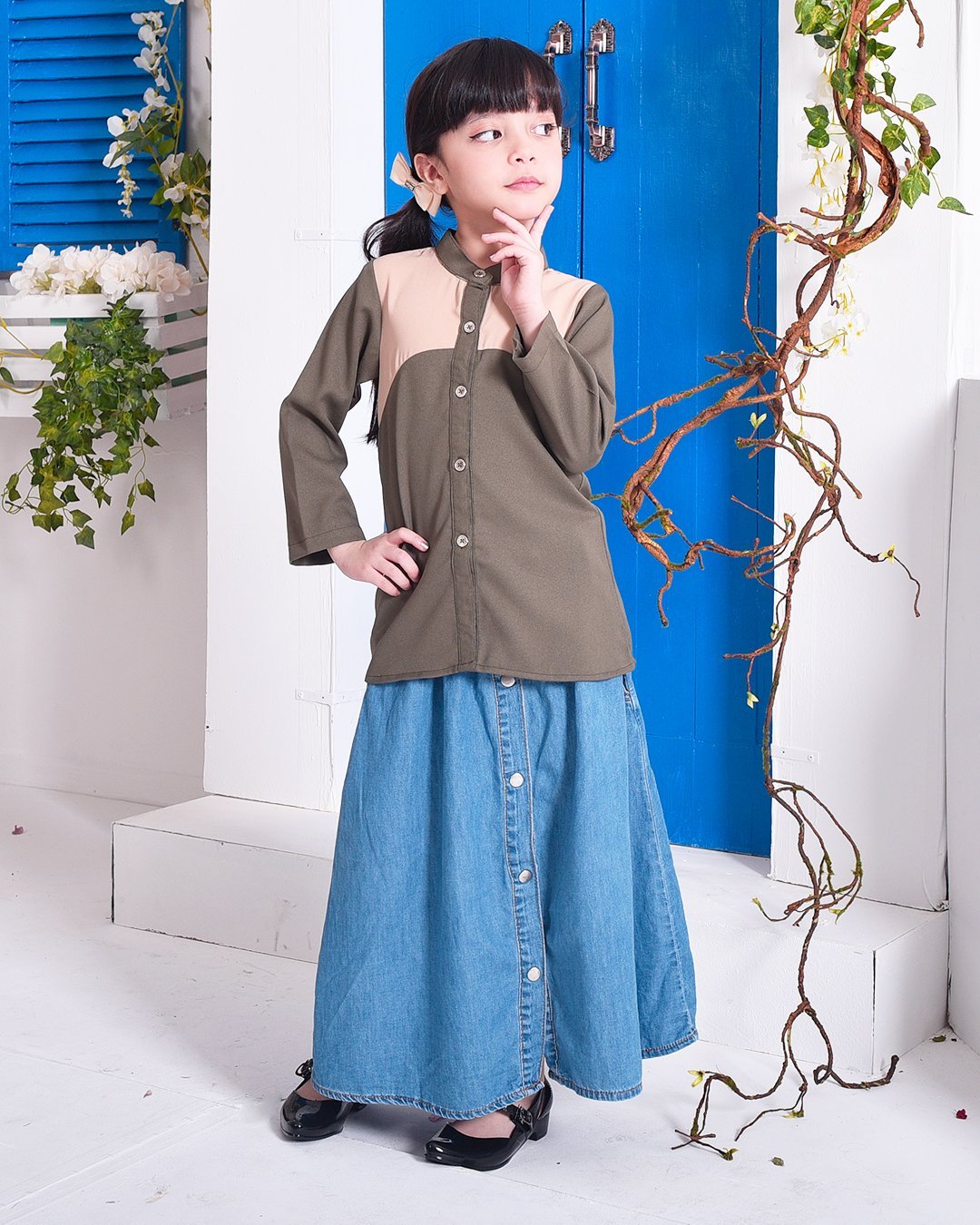 Tunic Rhonda Kids - Olive Green