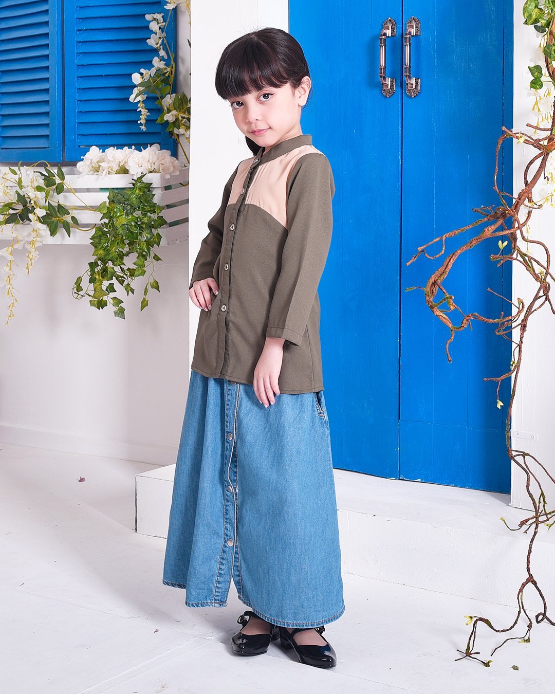 Tunic Rhonda Kids - Olive Green
