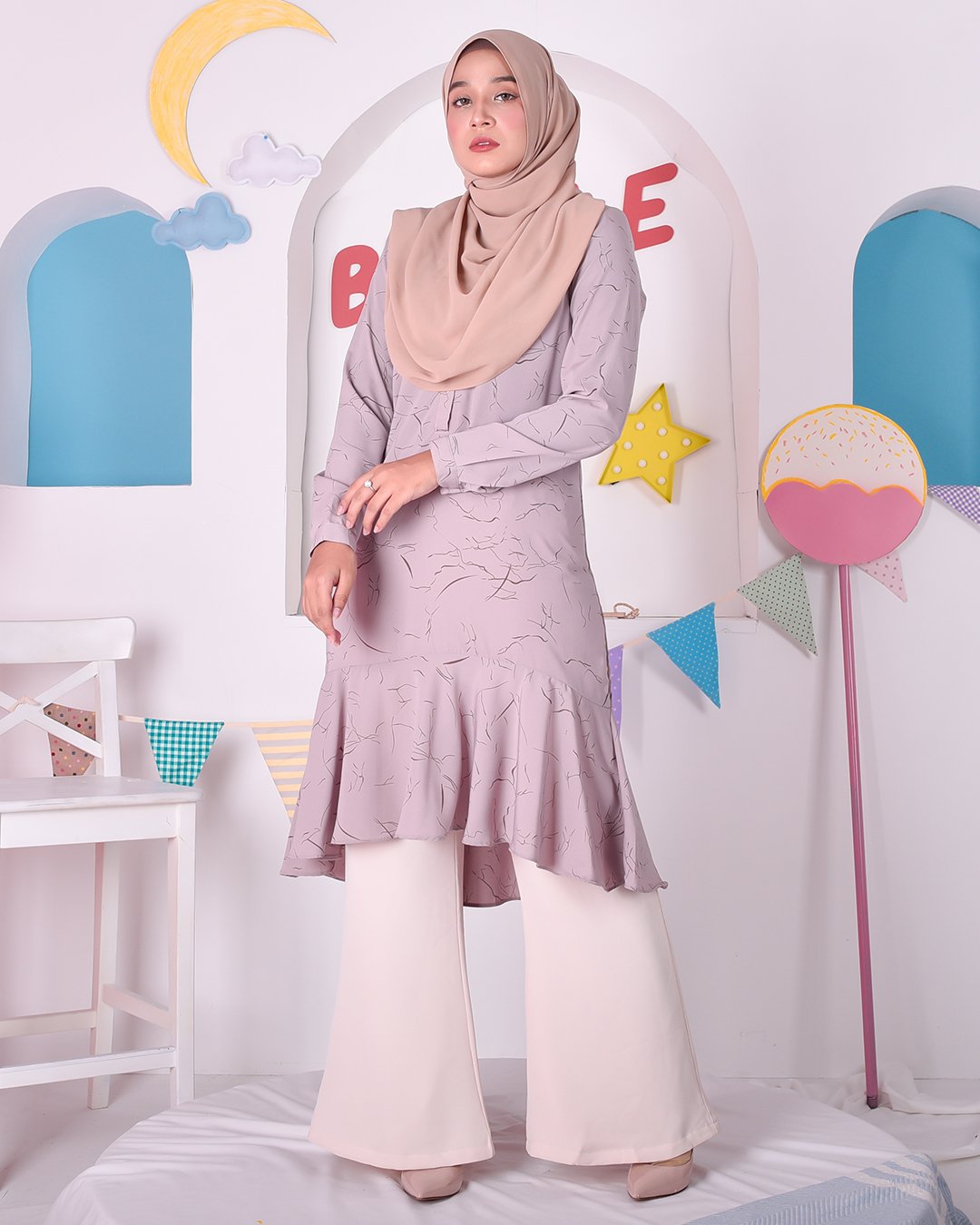 Tunic Ruffle Cindy - Sunset Brown