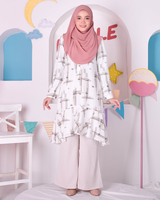 Tunic Ruffle Cynthia - Froth Milk