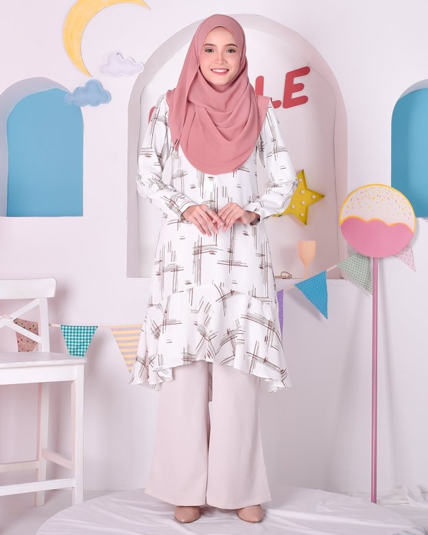Tunic Ruffle Cynthia - Froth Milk