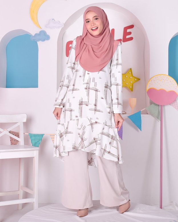 Tunic Ruffle Cynthia - Froth Milk