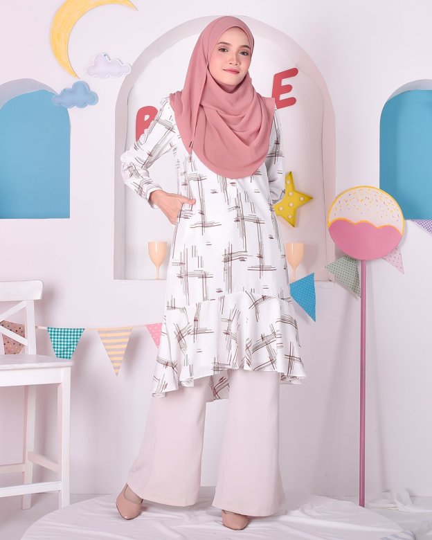 Tunic Ruffle Cynthia - Froth Milk