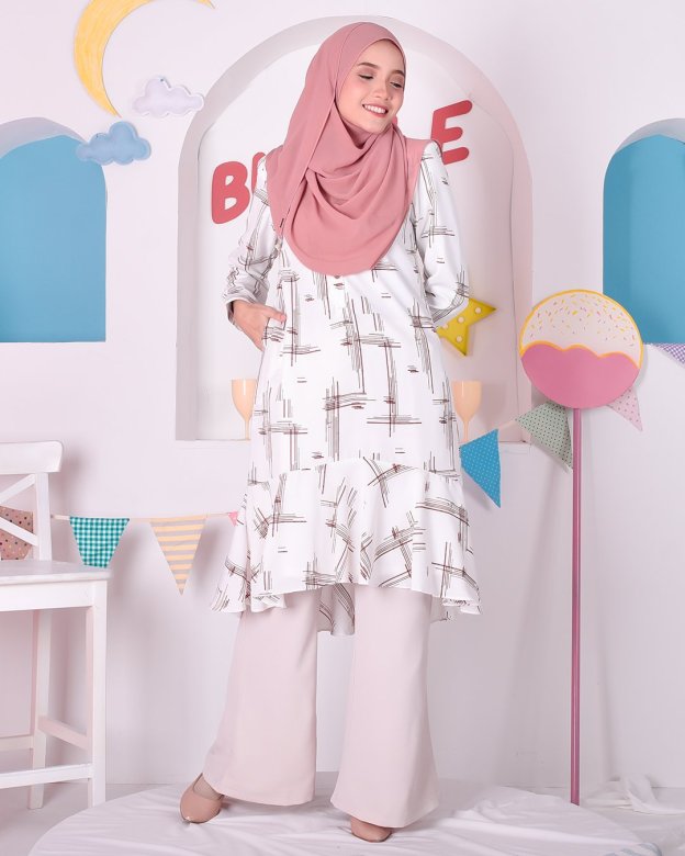 Tunic Ruffle Cynthia - Froth Milk
