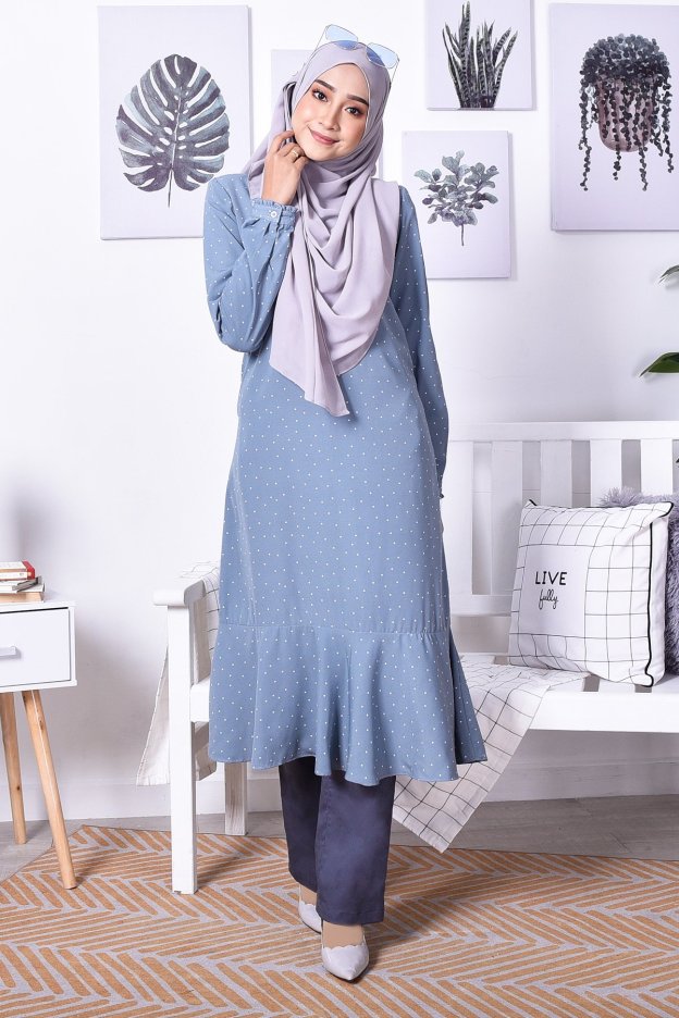 Tunic Rania Polkadot - Sky Blue