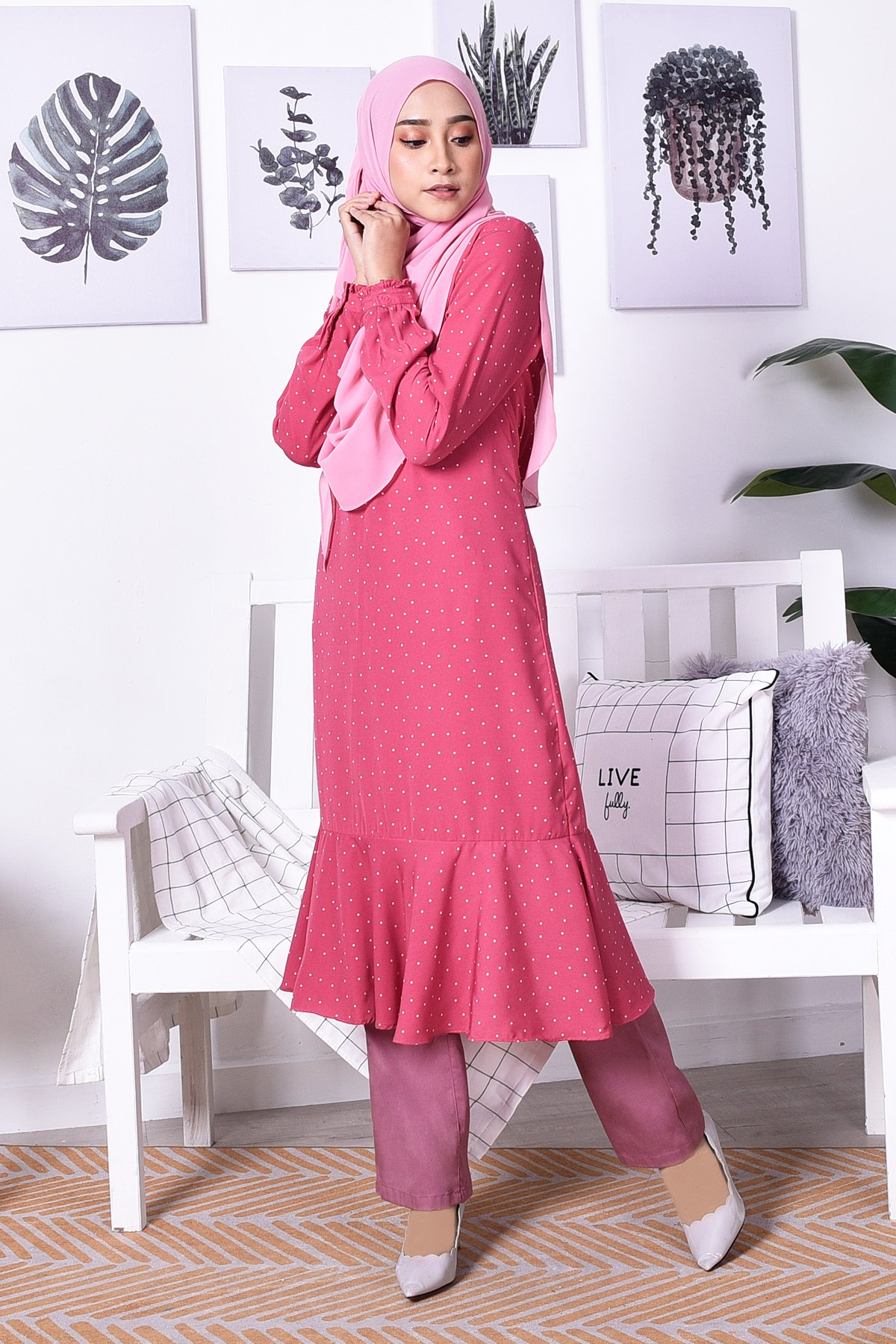 Tunic Rania Polkadot - Pink