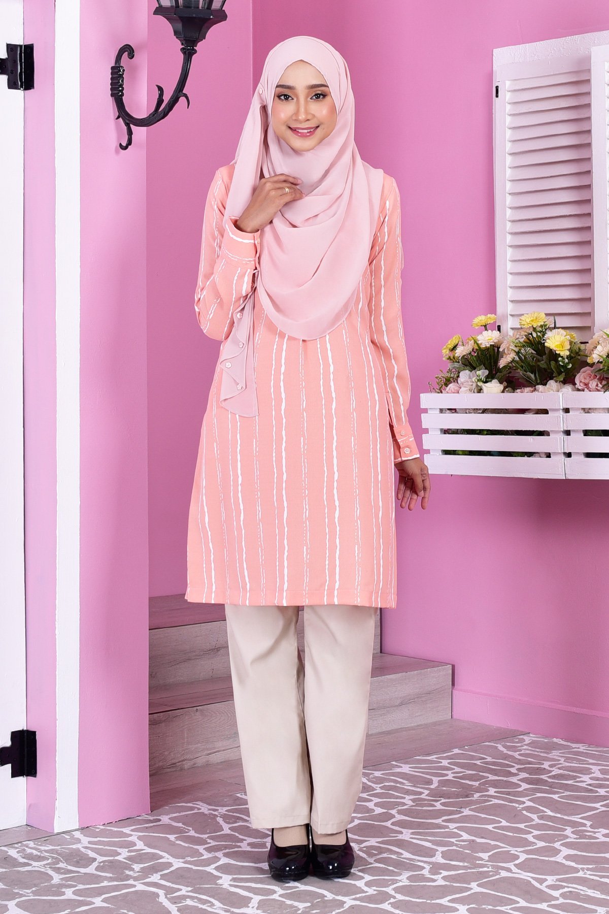 Tunic Savannah Stripe - Peach
