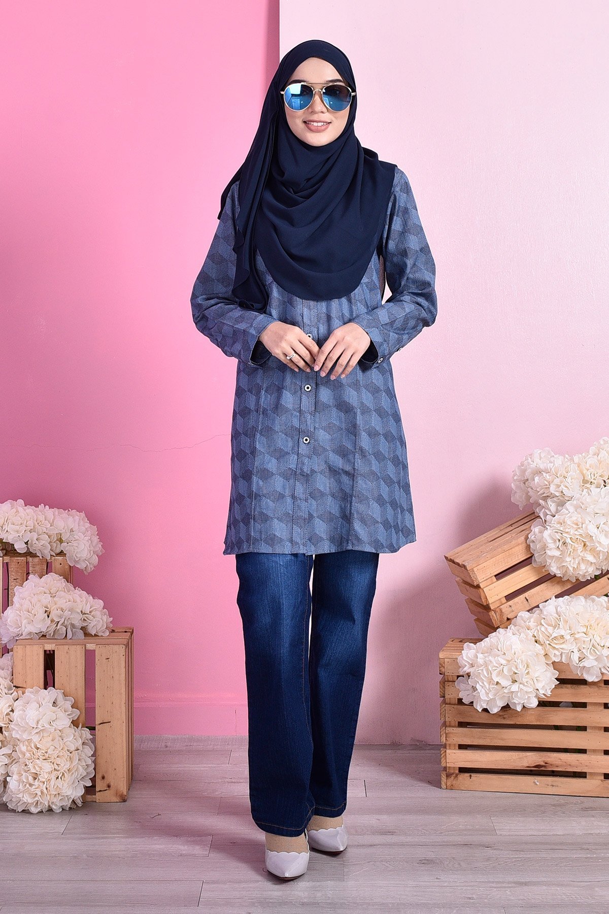 Tunic Tia Hawa Denim - Hexa Blue