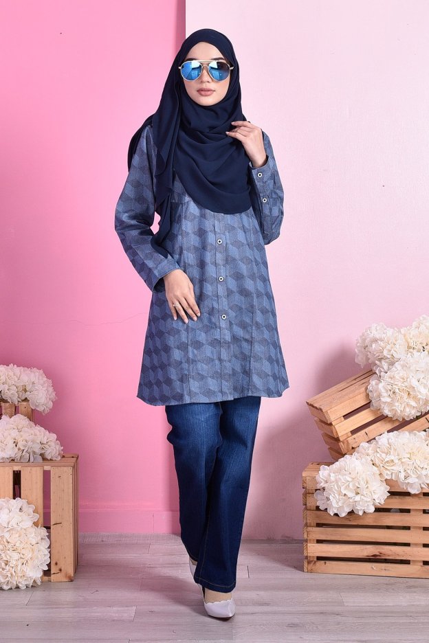 Tunic Tia Hawa Denim - Hexa Blue