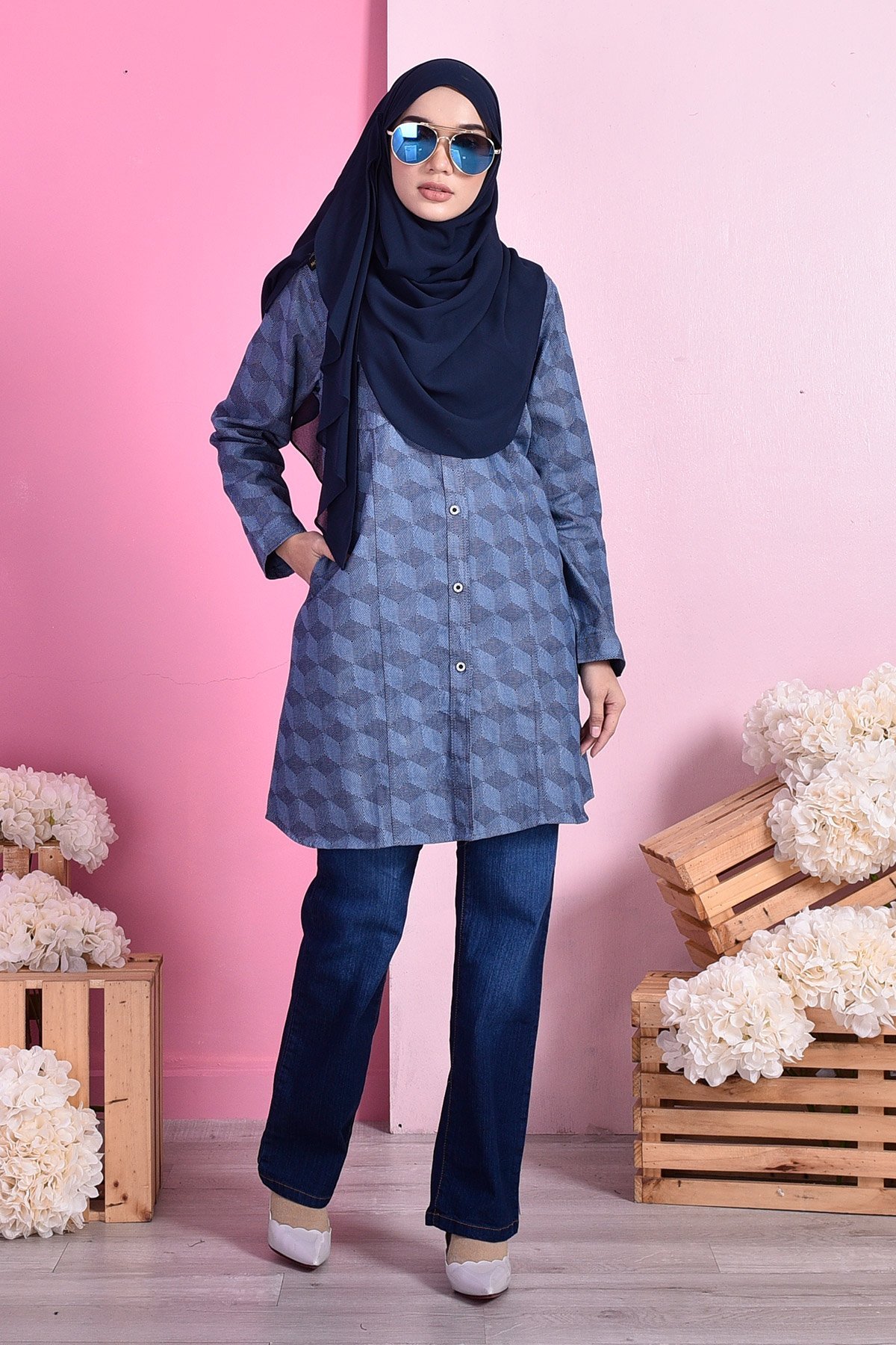 Tunic Tia Hawa Denim - Hexa Blue