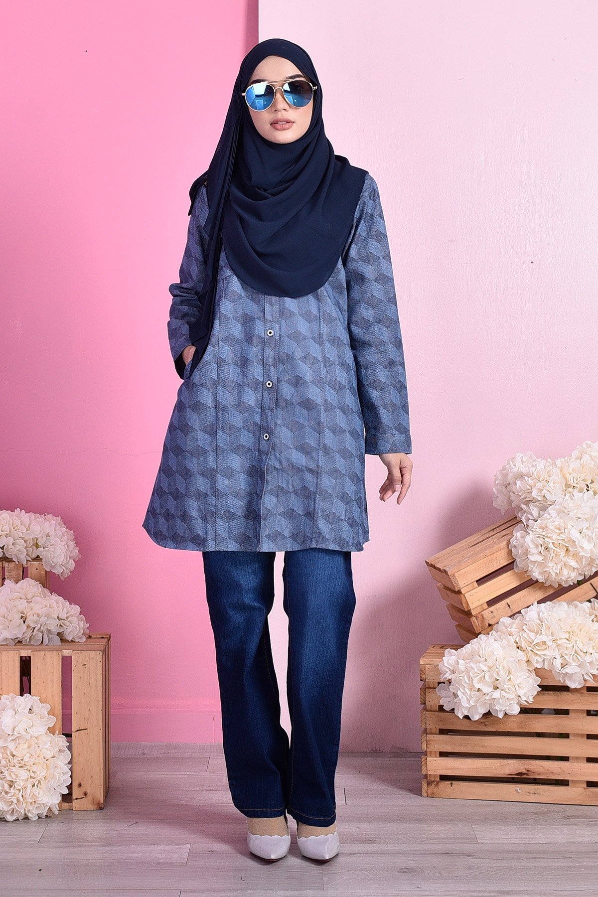 Tunic Tia Hawa Denim - Hexa Blue