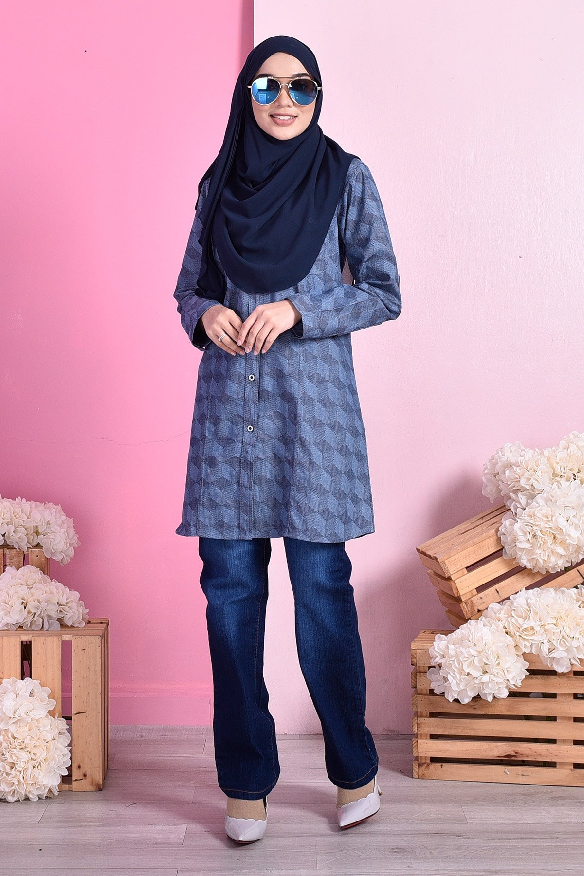 Tunic Tia Hawa Denim - Hexa Blue