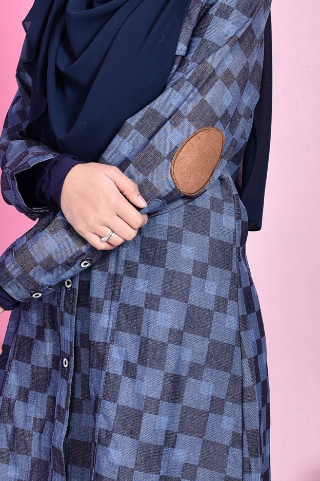 Tunic Tia Hawa Denim - Square Blue