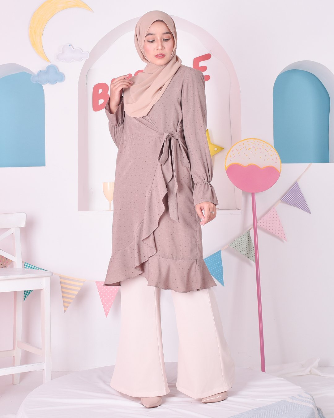Tunic Wrap Carmalita - Perla Brown