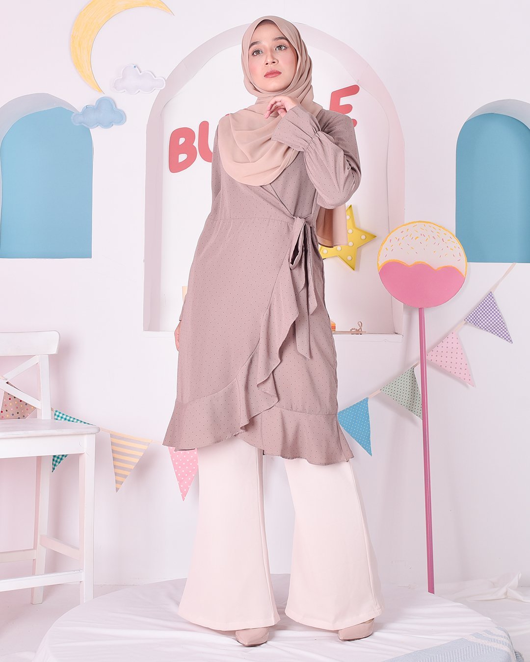 Tunic Wrap Carmalita - Perla Brown