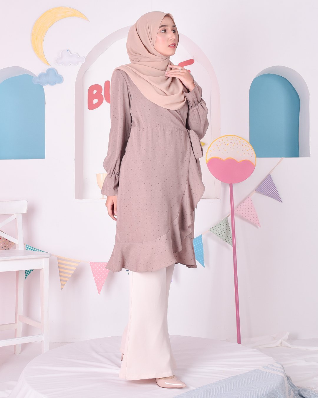 Tunic Wrap Carmalita - Perla Brown