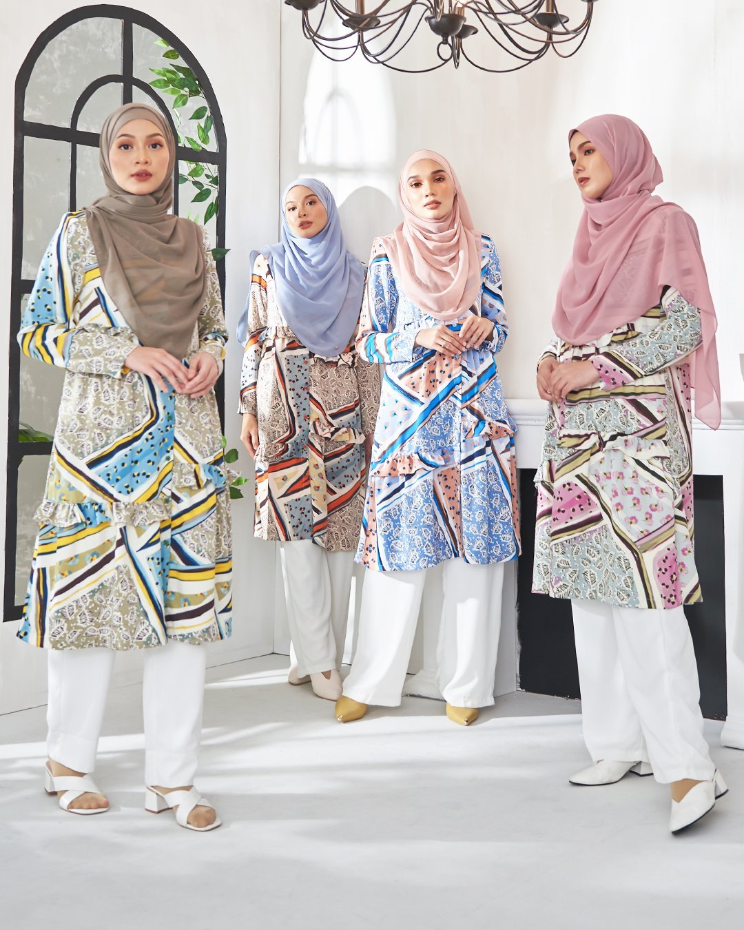 Tunic Qaireen - Peachy Blue