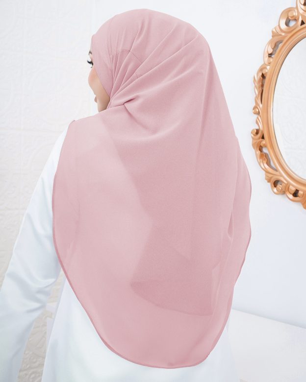Tudung Instant Sarung Chiffon Velina XL Valily X MCC – Pink Daisy