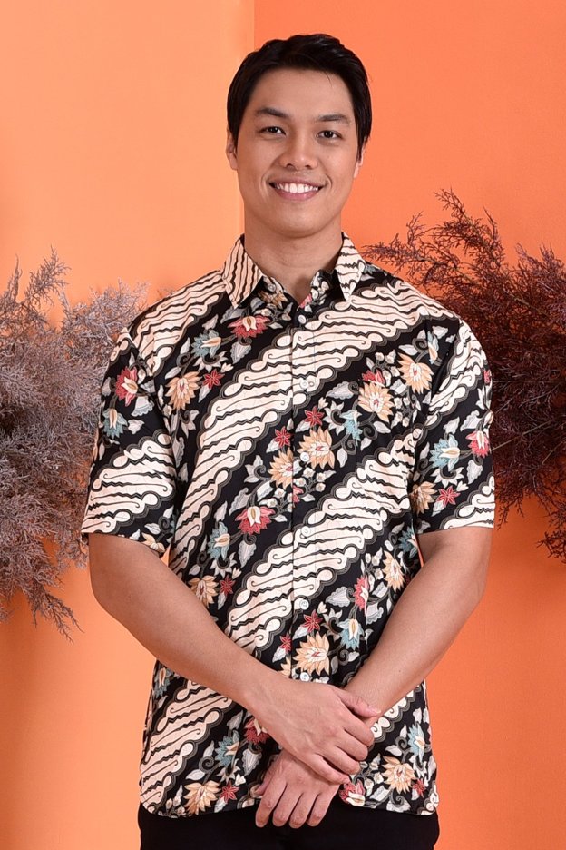 Baju Kemeja Batik Aramis - Black
