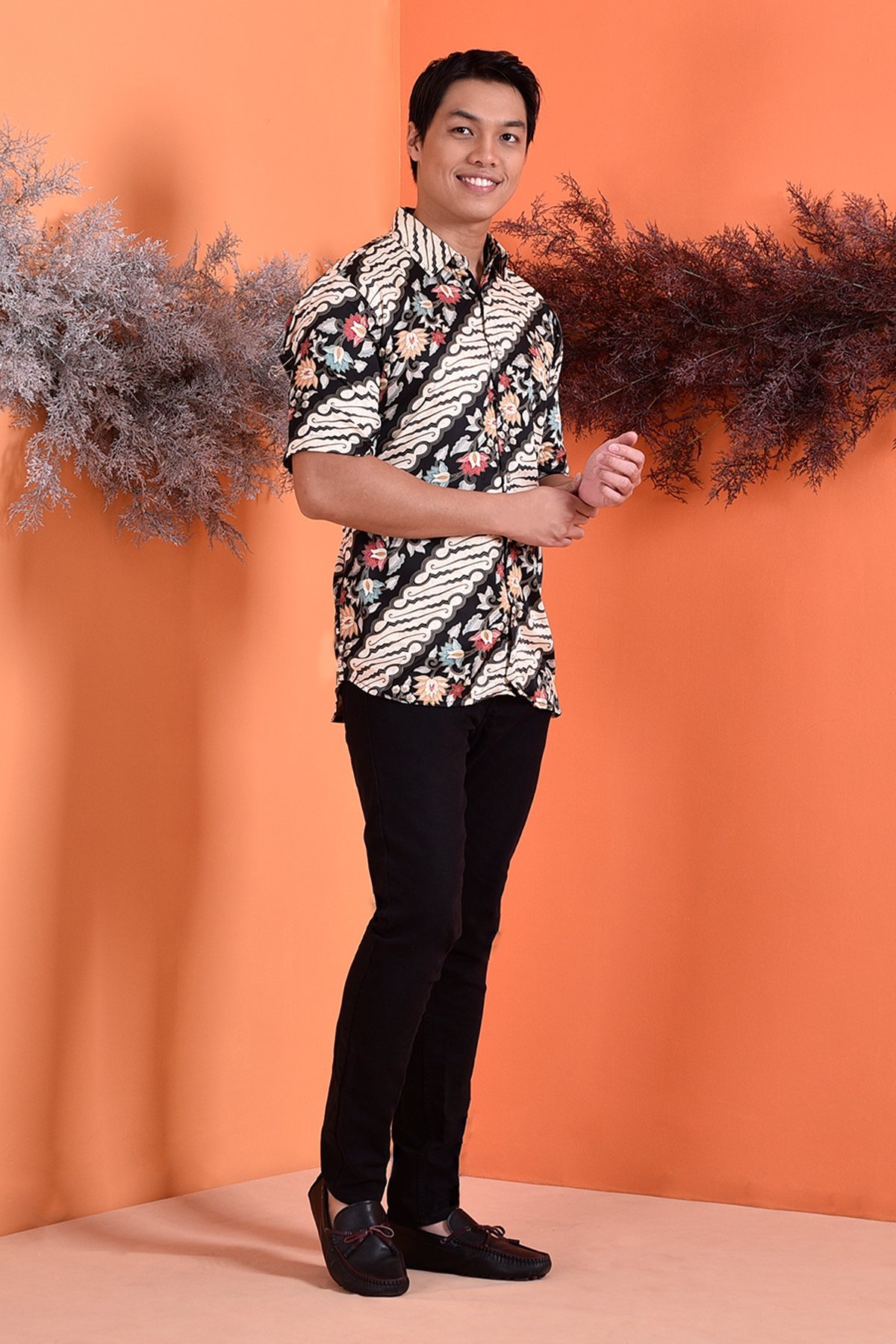 Baju Kemeja Batik Aramis - Black