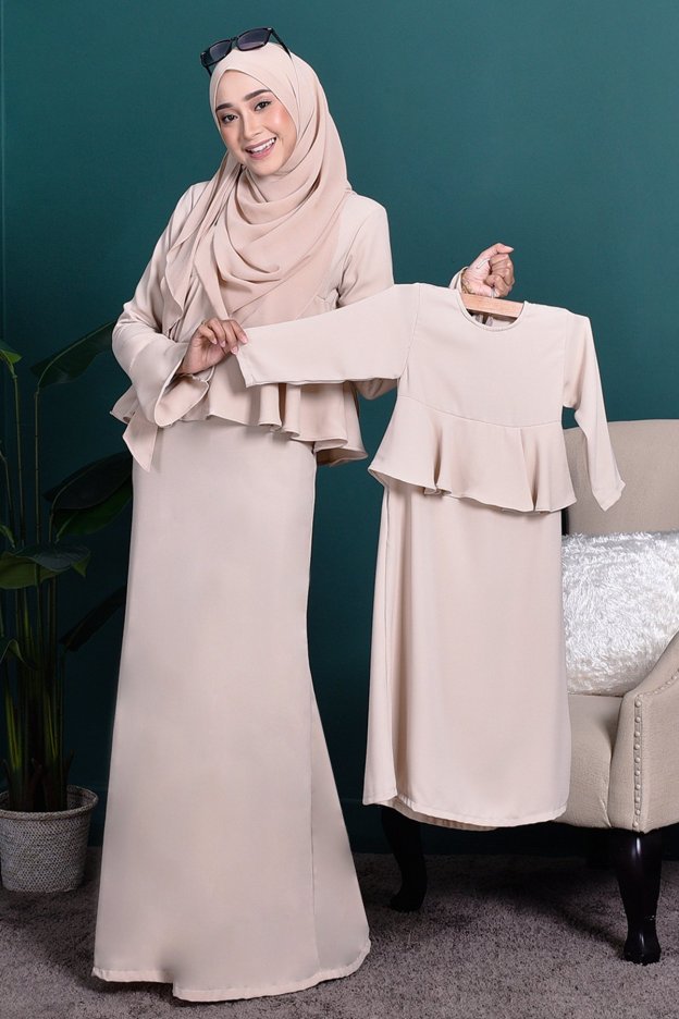 Abaya Alifa II Kids - Vanilla Cream