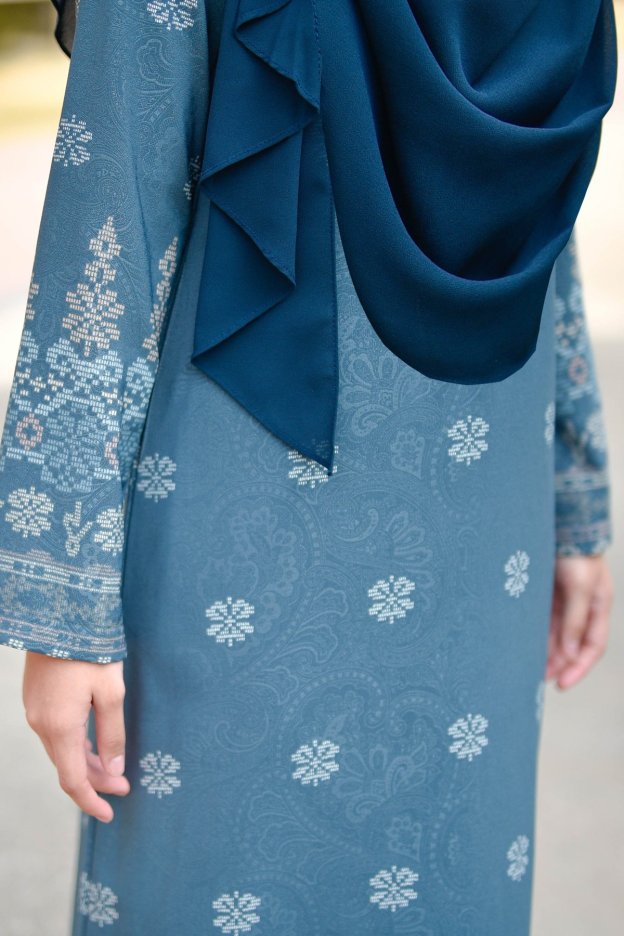 Abaya Songket Amelia - Grey
