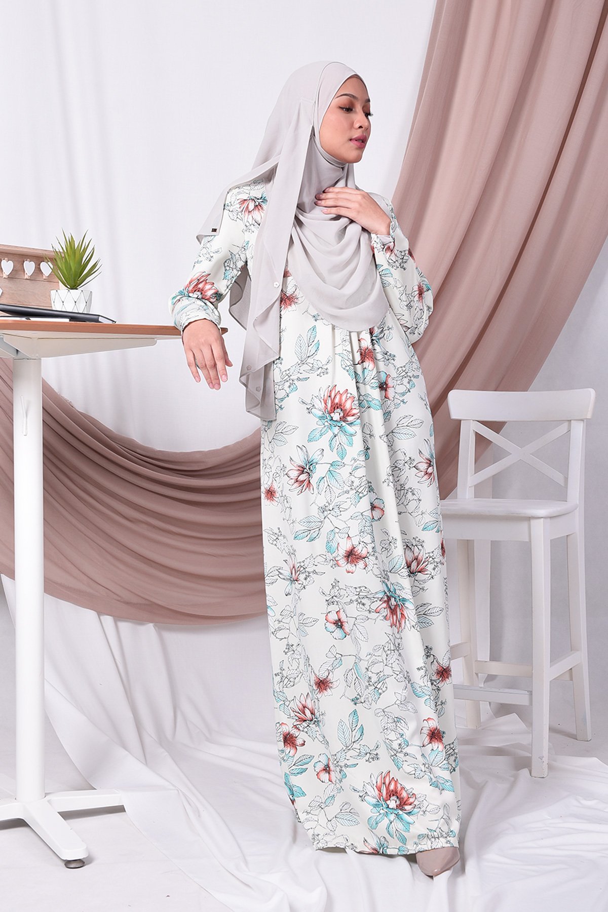 Abaya Pleated Amina - Green