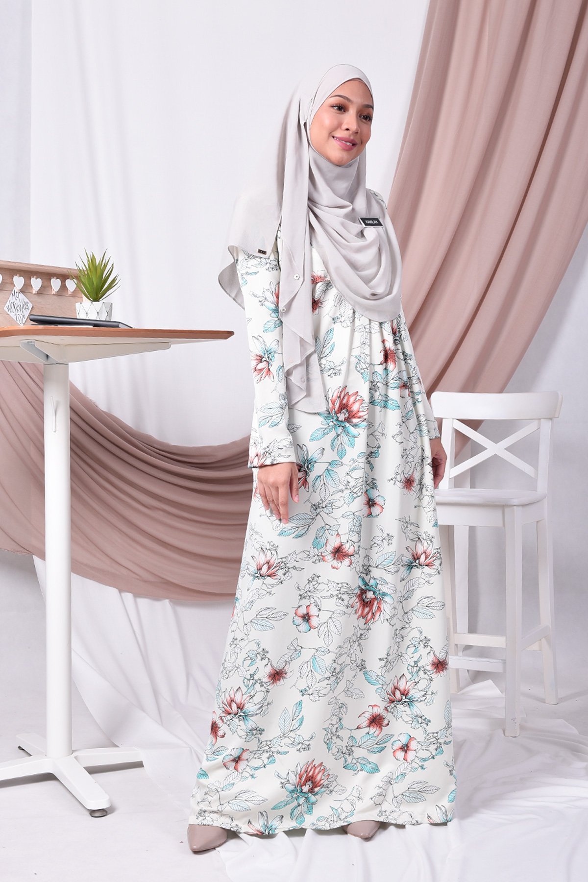 Abaya Pleated Amina - Green