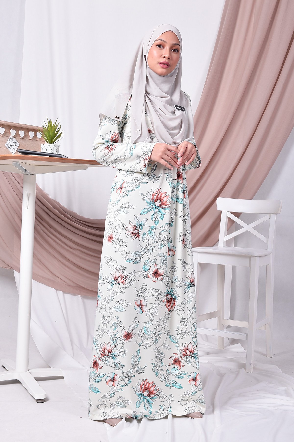 Abaya Pleated Amina - Green