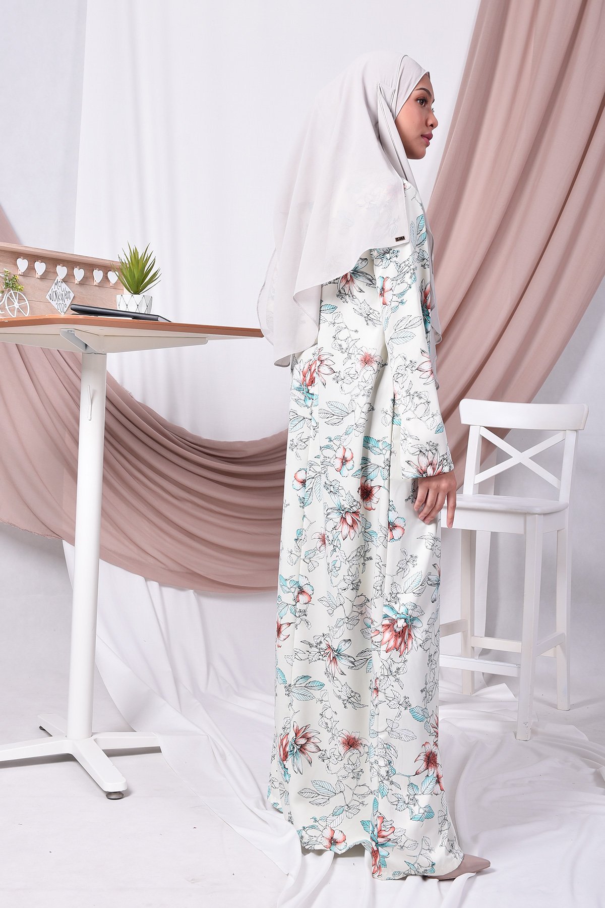 Abaya Pleated Amina - Green