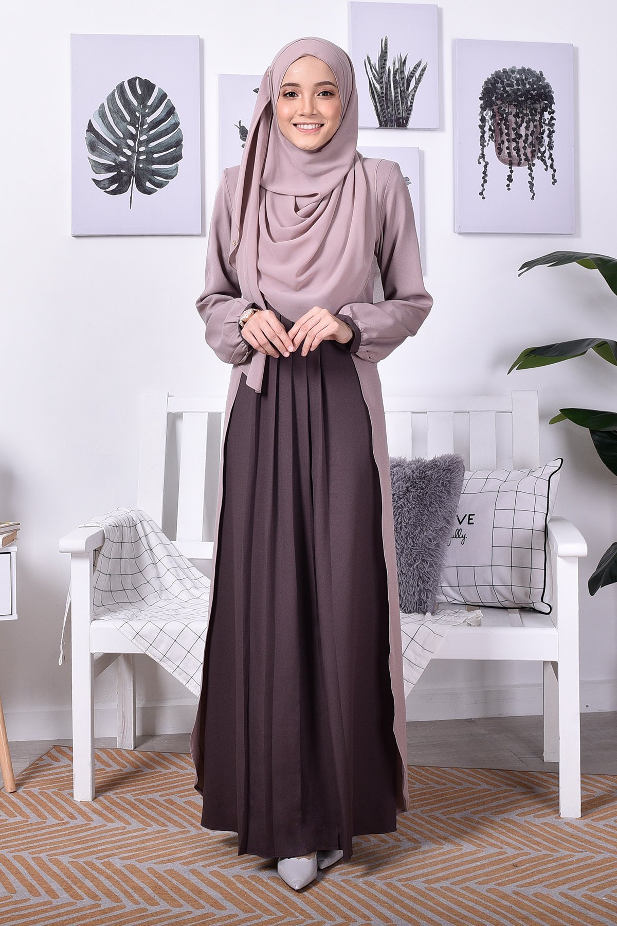 Abaya Cardi Clara - Brown Choco