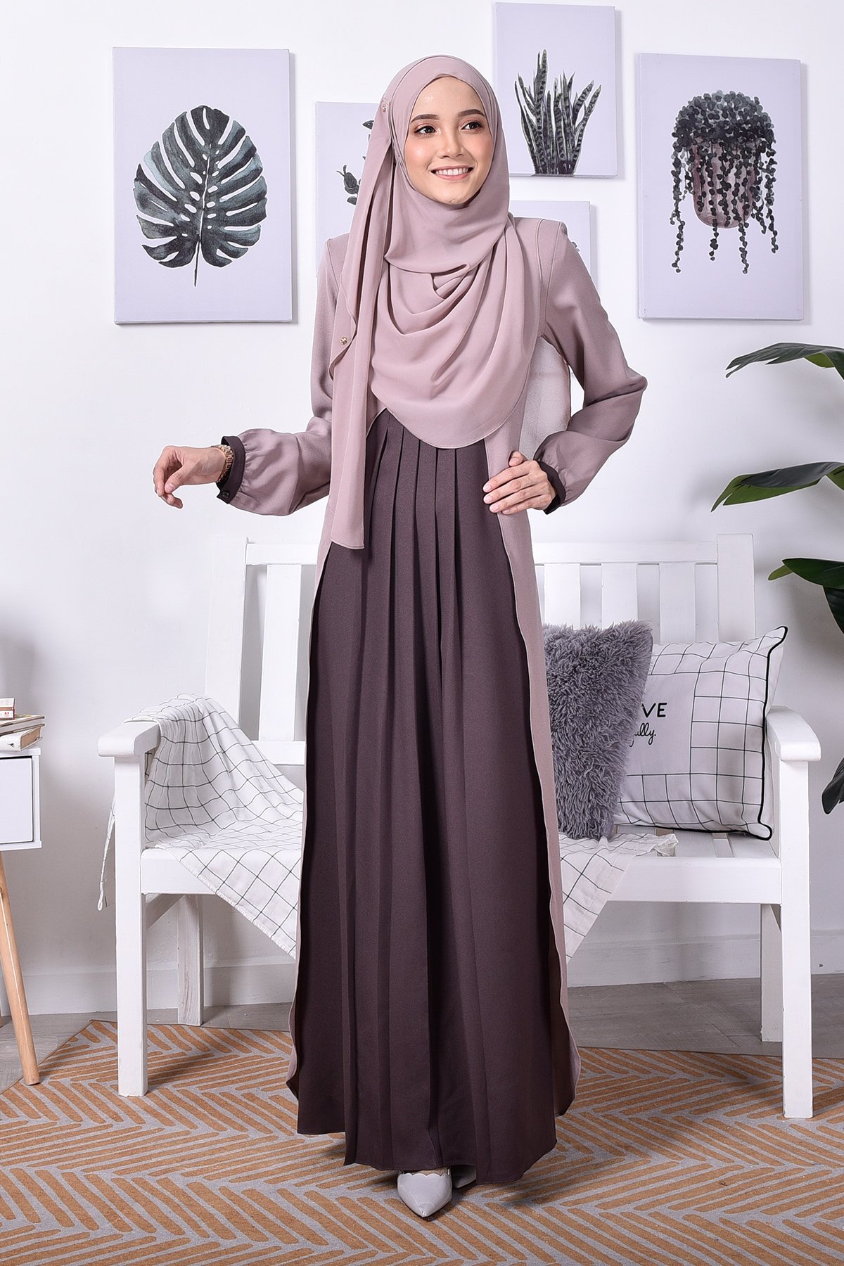 Abaya Cardi Clara - Brown Choco