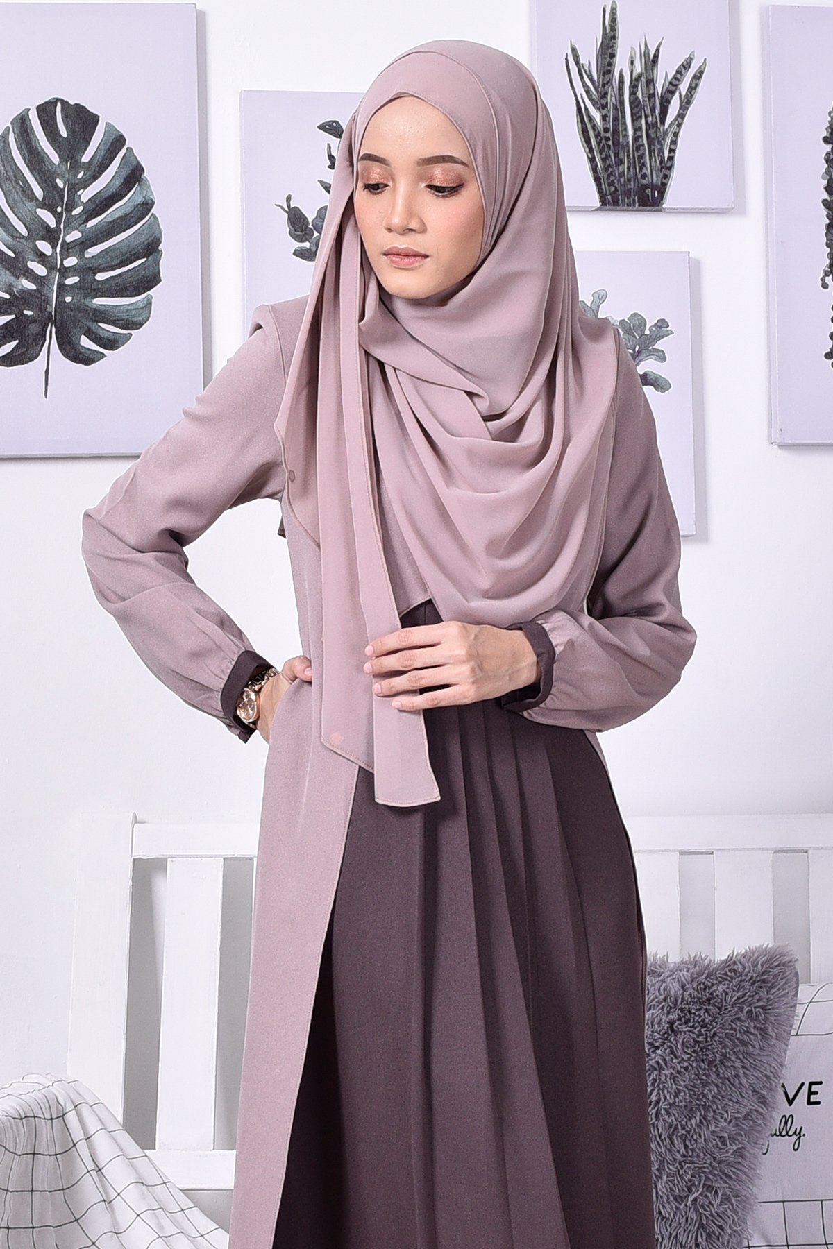 Abaya Cardi Clara - Brown Choco