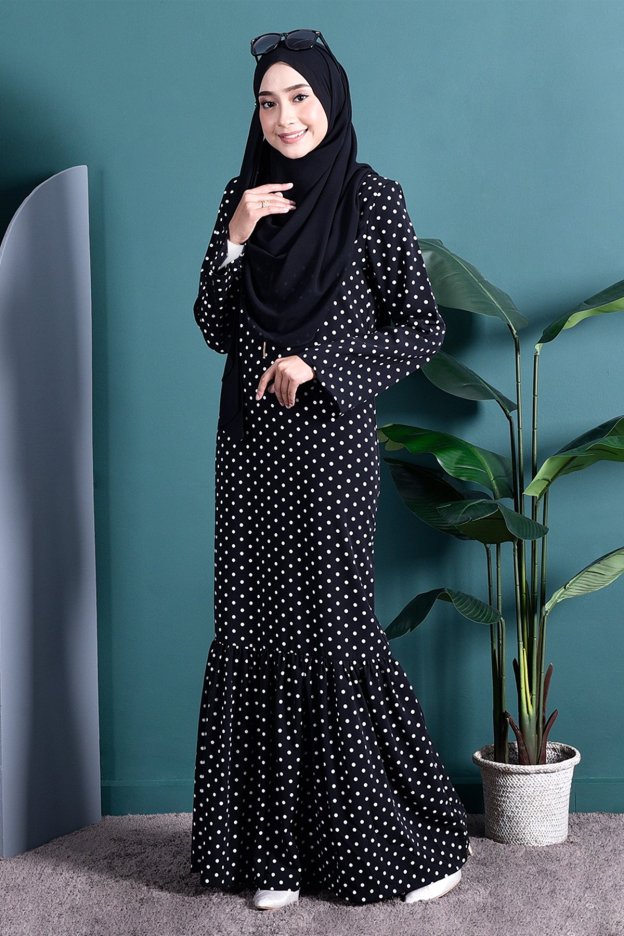 Abaya Cassy - Dark Black
