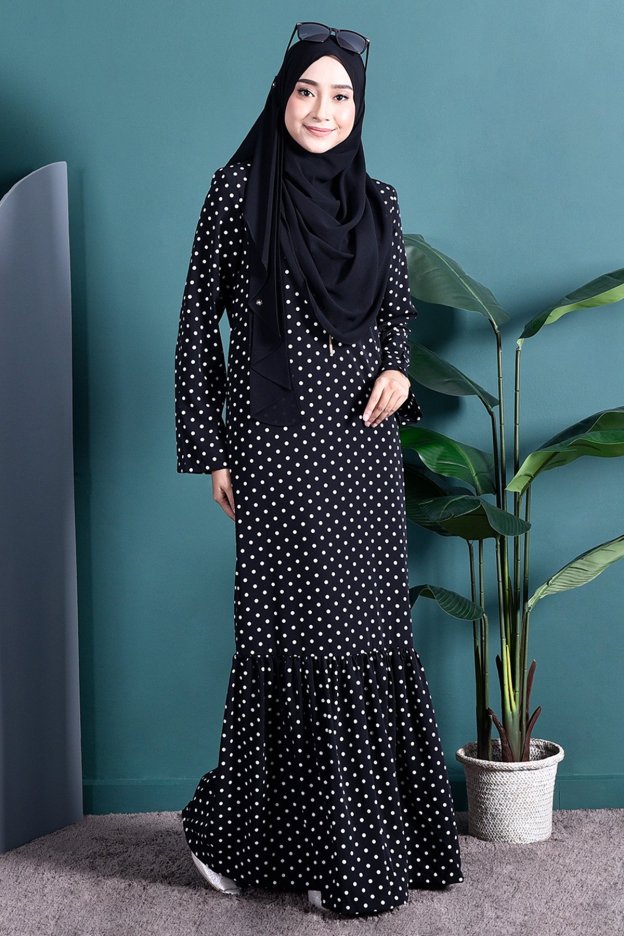 Abaya Cassy - Dark Black