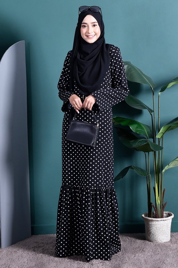 Abaya Cassy - Dark Black