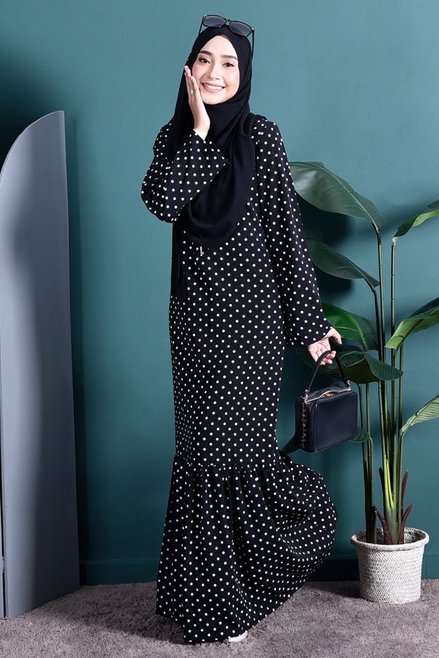 Abaya Cassy - Dark Black