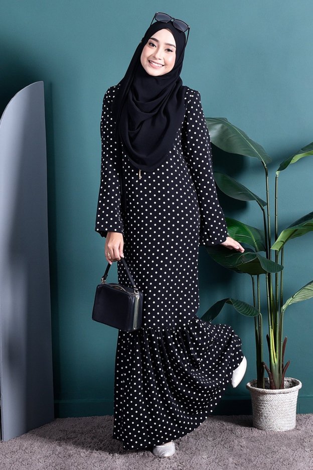 Abaya Cassy - Dark Black