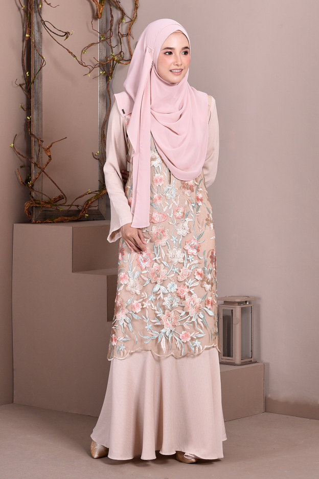 Abaya Lace Mermaid Elsa - Milk Tea