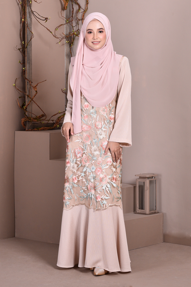 Abaya Lace Mermaid Elsa - Milk Tea
