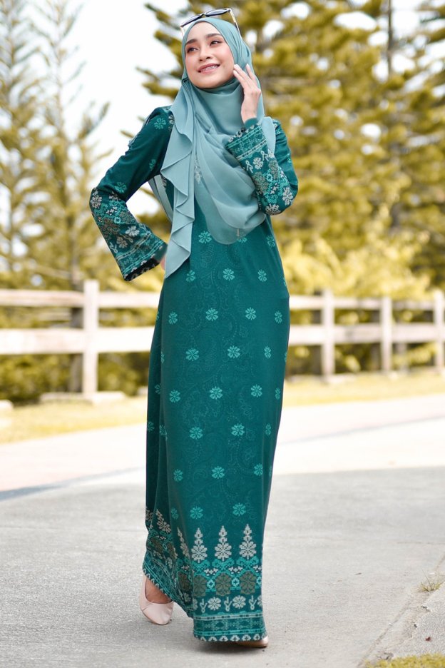 Abaya Songket Amelia - Green