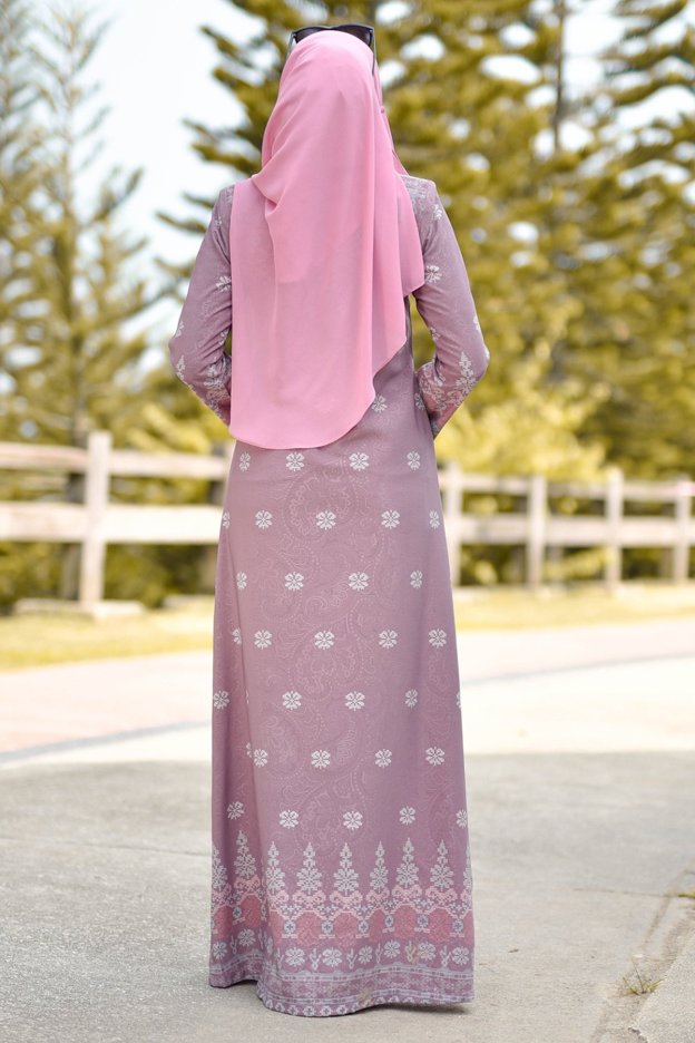 Abaya Songket Amelia - Purple