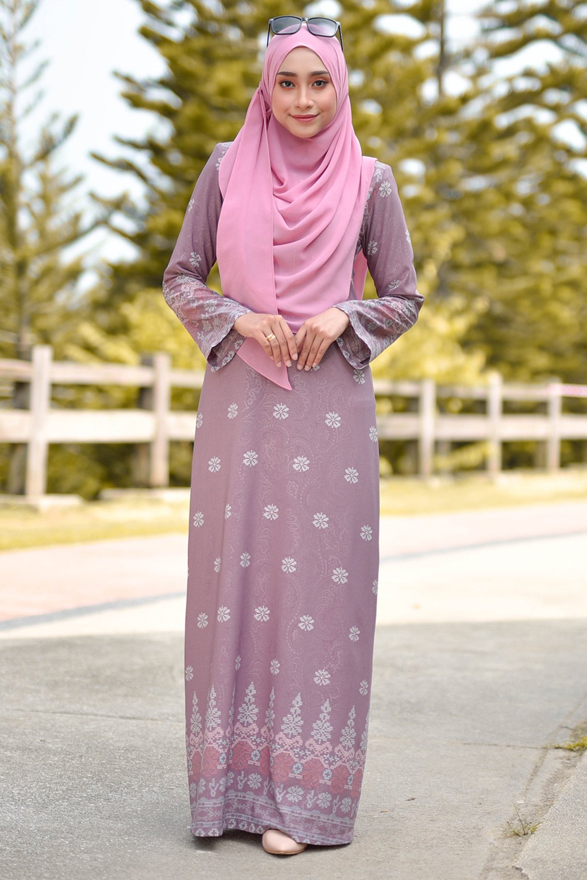 Abaya Songket Amelia - Purple