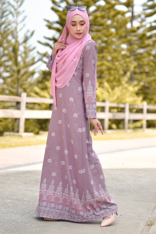 Abaya Songket Amelia - Purple