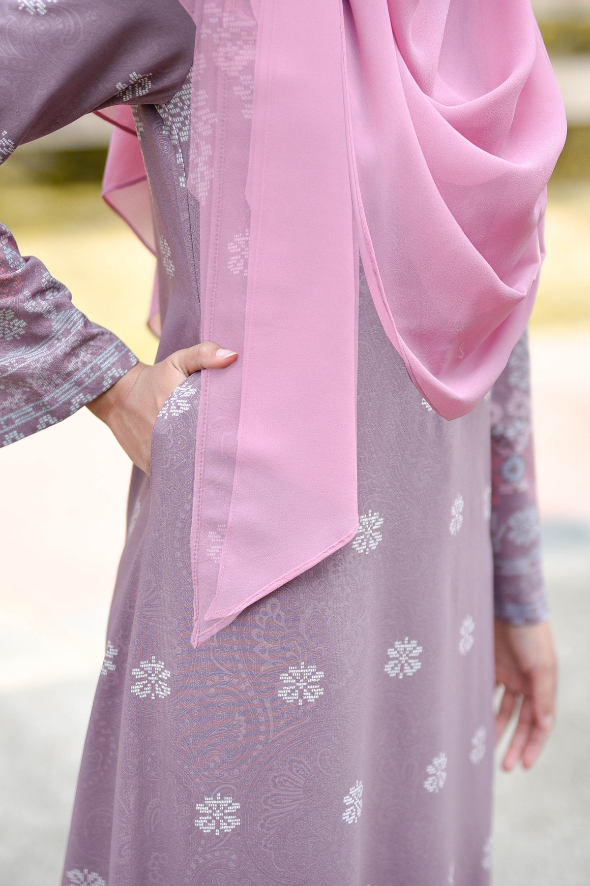 Abaya Songket Amelia - Purple