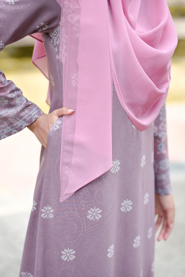 Abaya Songket Amelia - Purple