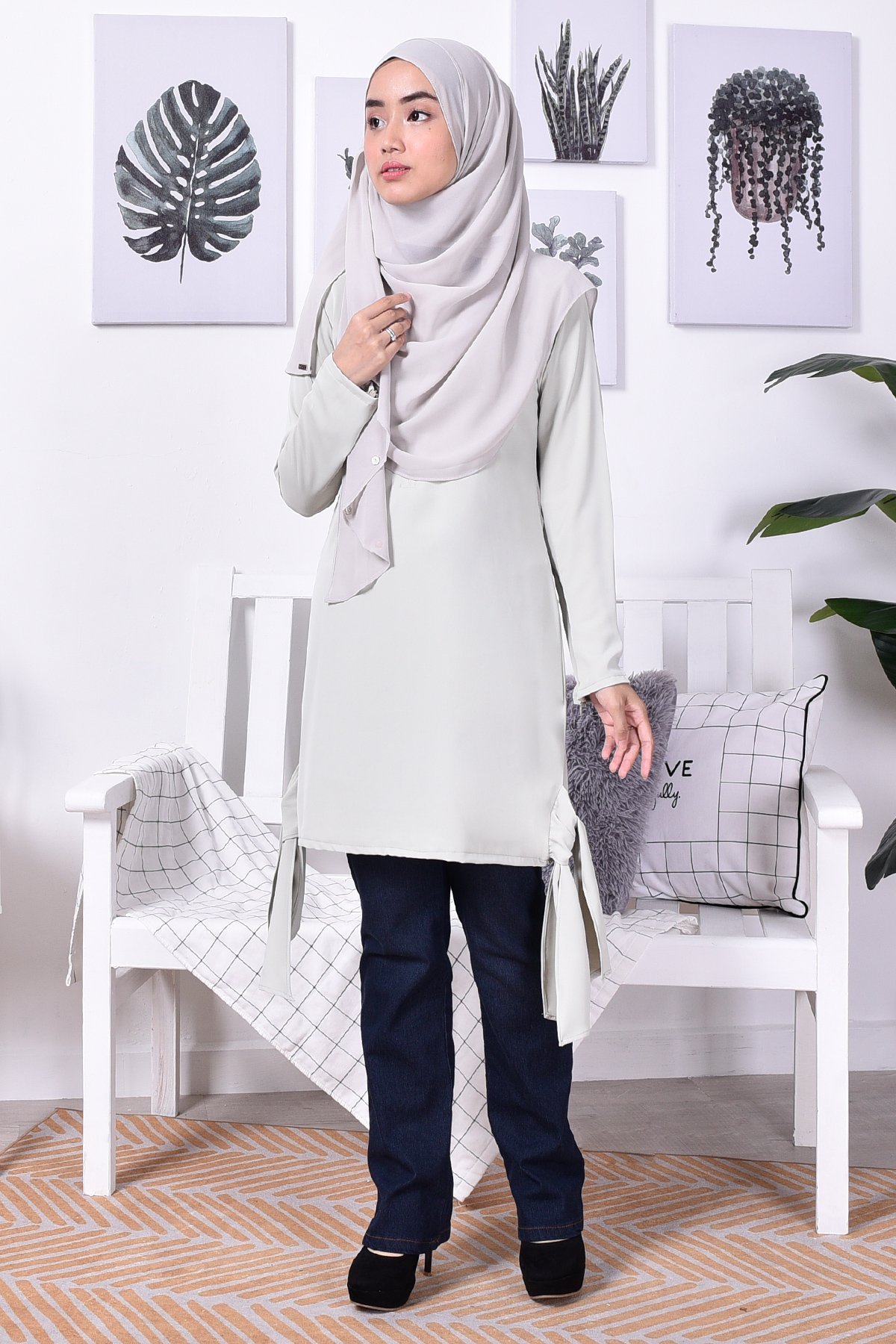 Blouse Freda - Moss Grey