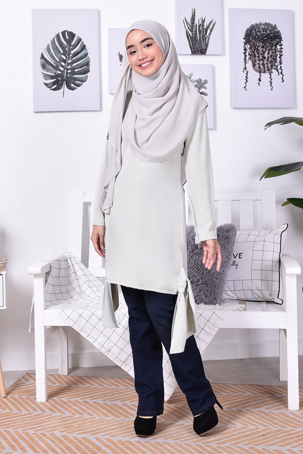 Blouse Freda - Moss Grey